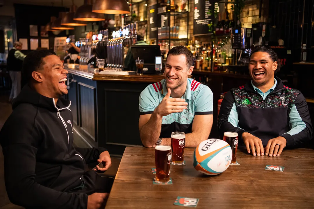Harlequins stars joined rugby fans for the ultimate scrum 