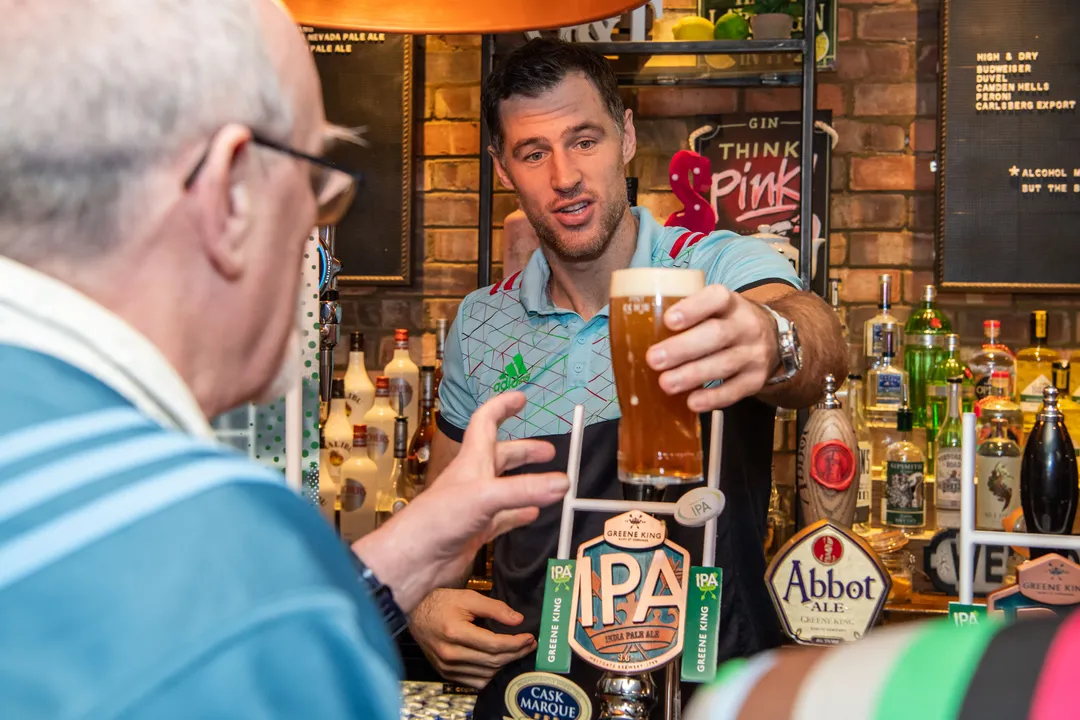 Harlequins stars joined rugby fans for the ultimate scrum 