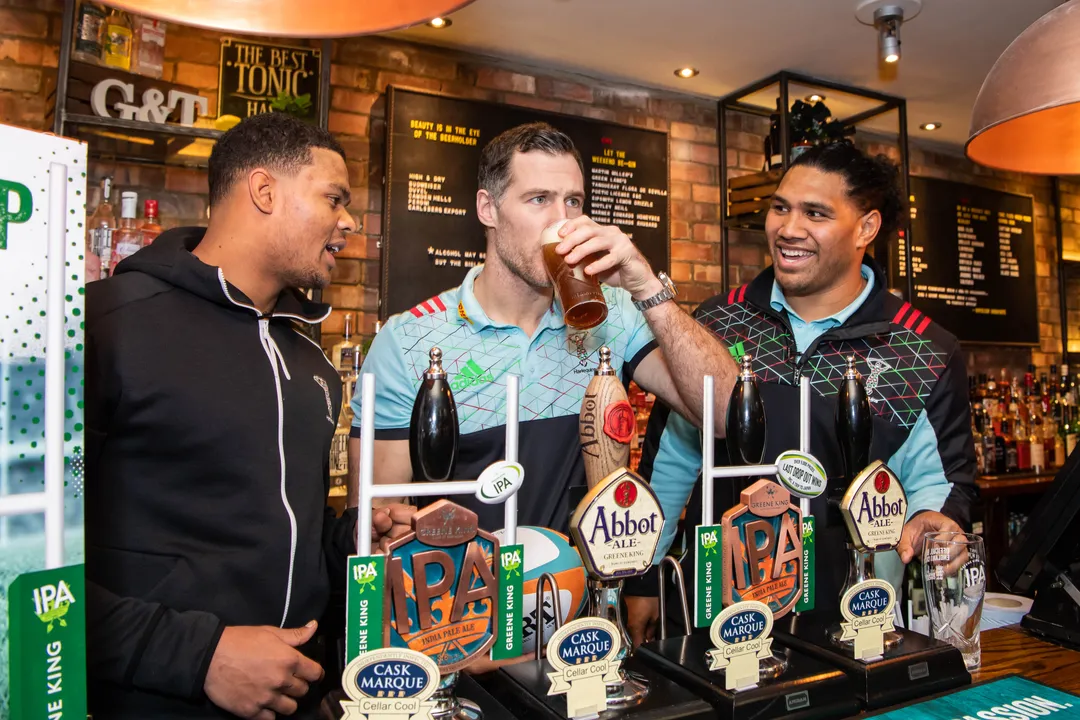 Harlequins stars joined rugby fans for the ultimate scrum 