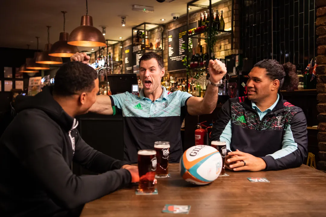 Harlequins stars joined rugby fans for the ultimate scrum 